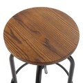 Scaun de bar Peter, Versa, 40 x 40 x 85 cm, fier/lemn de ulm