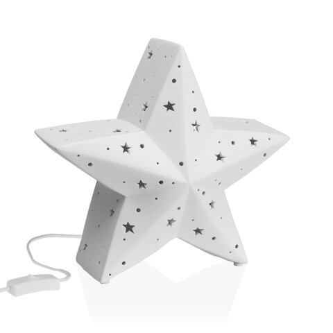 Lampa de masa Star, Versa, 1 x E14, 27.2×25.3 cm, portelan mezoni.ro