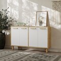 Consola, Odessa, Venedik, 120x73.6x29.6 cm, Stejar Safir / Alb