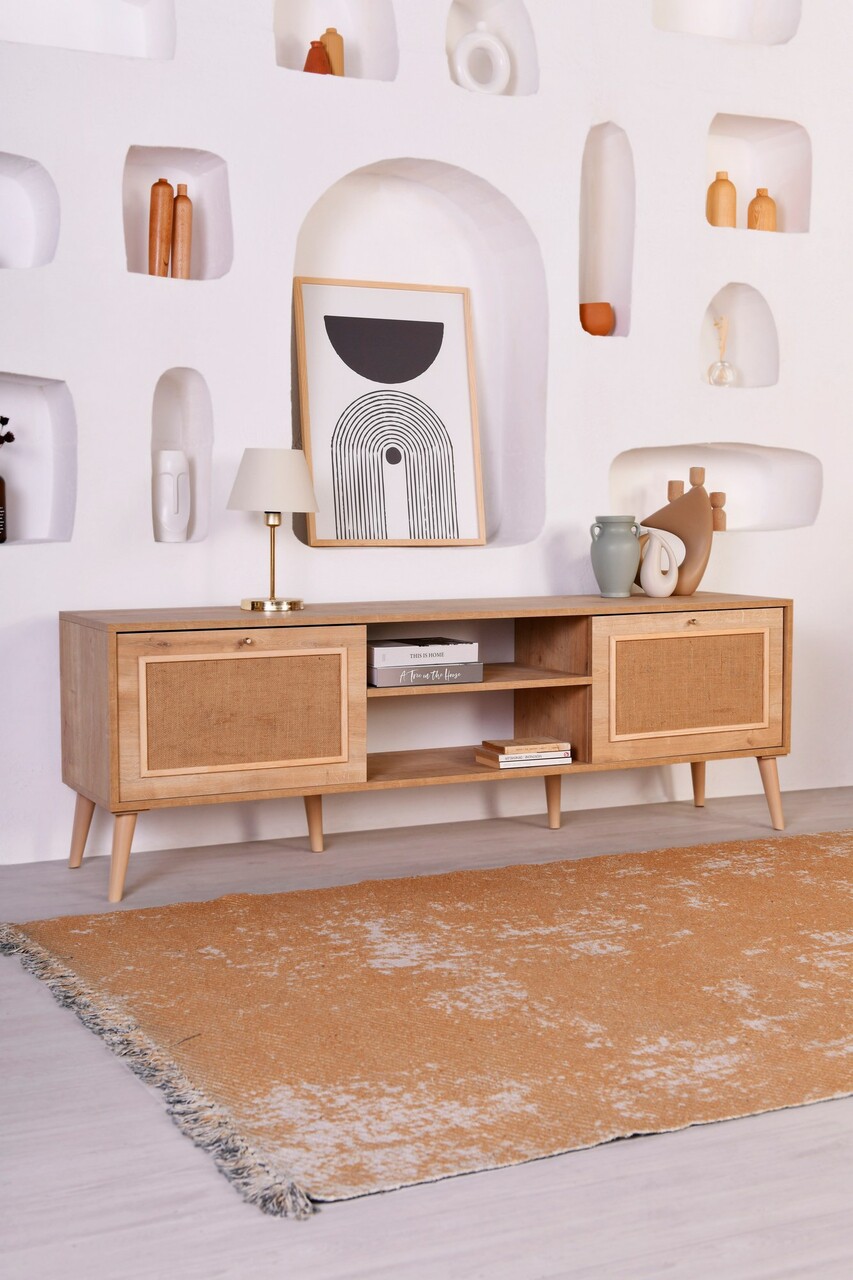 Comoda TV, Wolina, Jüt 180, 180x55x41 cm, PAL, Stejar - 2 | YEO