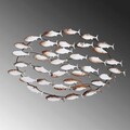 Decoratiune de perete, Alabalık, Metal, 94 x 58 x 5 cm, Multicolor