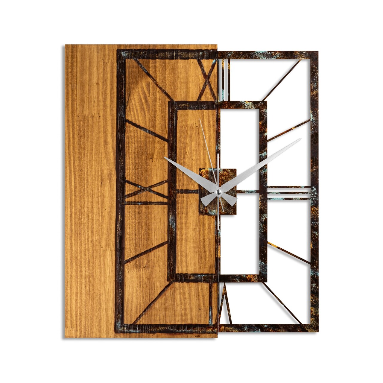 Ceas de perete, Wooden Clock 37-A, Dimensiune: 49 x 58 cm, Nuc / Maro - view 7