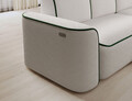 Coltar dreapta 4 locuri ELTAP, Ume, 287x190x88 cm, lemn/poliester, alb/verde