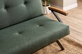 Canapea extensibila cu 3 locuri, Futon, 859FTN2908, Metal , Verde