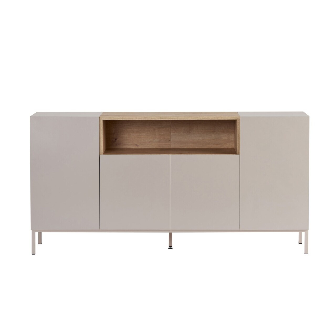 Consola, Nordure, Rialto, 160x80x40 cm, PAL, Gresie / Stejar Safir — imaginea 4