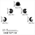 Decoratiune de perete, The Phases Of The Moon, Dimensiune: 30 x 35 cm (1 bucată), Negru