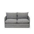 Canapea extensibilă cu 2 locuri, Futon, 859FTN2874, Metal , Gri deschis
