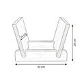 Suport reviste, Hanah Home, CPT4904-30, 30x20x25 cm, PLACAJ CARPEN, Rosu