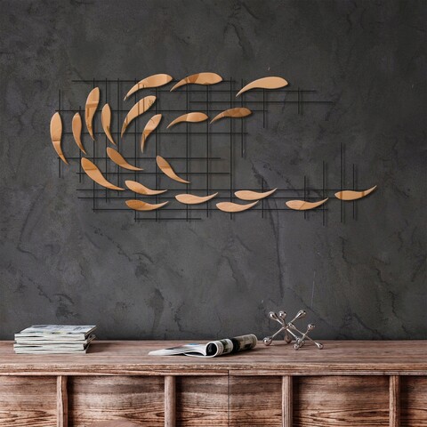 Decoratiune de perete, sheen, metal, latime: 100 cm / inaltime: 45 cm / adancime: 4 cm, multicolor