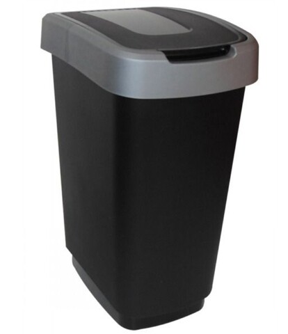 Cos de gunoi domino, jotta, 25 l, plastic, gri