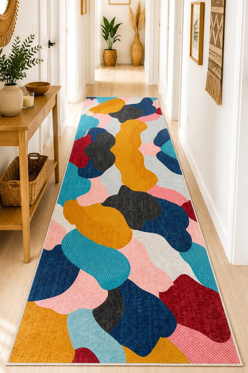 Covor, Paisa, 80x200 cm, Multicolor — imaginea 3