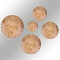 Set 5 decoratiuni de perete, Marble v1, metal, lucrat manual, Ø7 - 27 cm, multicolor