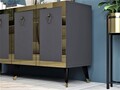 Consola, Olivia, Bare, 150x40x80 cm, PAL , Antracit / Aur