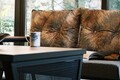 Set mobilier de gradina, Valovi, Mers, Metal, Negru / Lemn / Gri