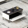 Masuta de cafea, Inarch, Imaj, 90x40x45 cm, PAL, Alb
