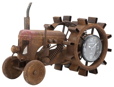 Ceas de masa Tractor-B, Mauro Ferretti, 43x20x23 cm, fier