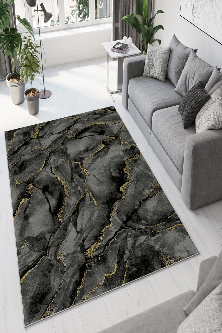Covor, W897, 140x220 cm, Poliester, Gri