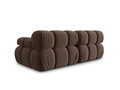 Canapea modulara 2 locuri, Bellis-51, Micadoni Home, 188x94x70 cm, catifea, maro inchis