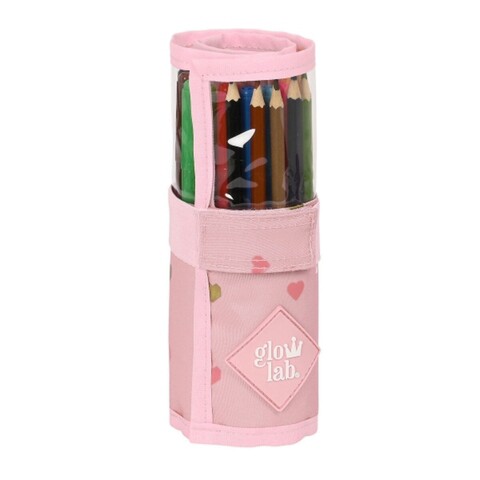 Penar cu accesorii, Glow Lab, Hearts, 7 x 20 x 7 cm, poliester, multicolor Glow Lab