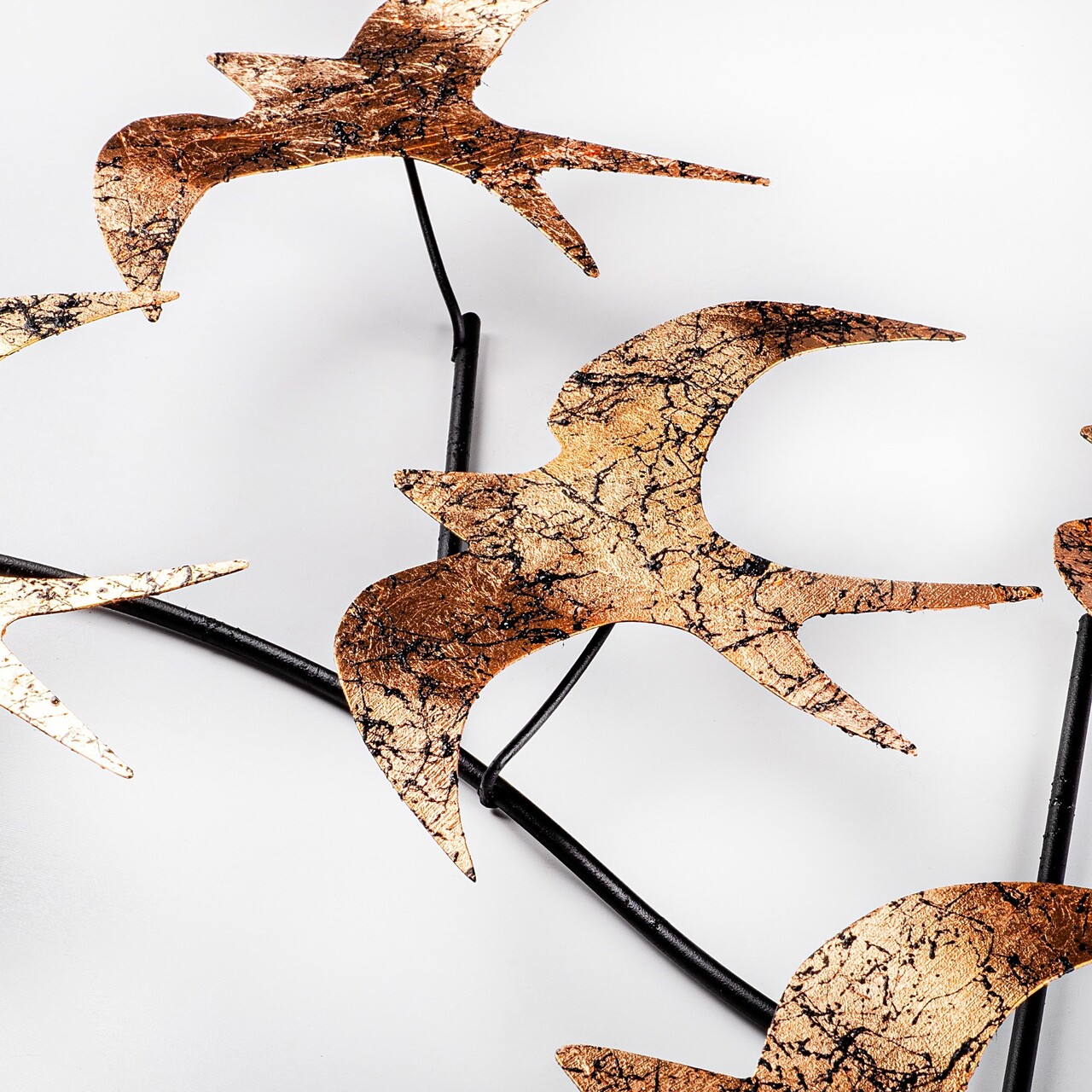 Decoratiune de perete, Flying Birds 3, Dimensiuni: 69 x 41 x 7 cm, Multicolor - view 5