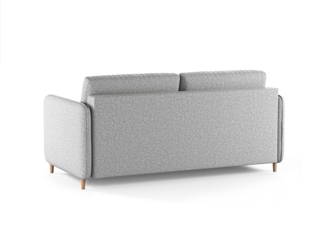 Canapea extensibila 3 locuri, Simo, Micadoni Home, 184x102x95 cm, tesatura structurata, gri deschis — imaginea 5
