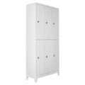 Dulap de depozitare cu incuietoare, Shelvoria, Js1014, 117x200x40 cm, Otel, Gri deschis