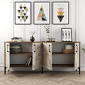 Consola, Hommy Craft, Kiev, 180 x 78 x 35 cm, pal melaminat, nuc/alb