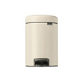 Cos de gunoi cu pedala, Brabantia, NewIcon, 3 L, 23.5x16.8x26.4 cm, otel, bej
