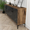 Consola, Hommy Craft, Kiev, 180x78x35 cm, Nuc / Negru