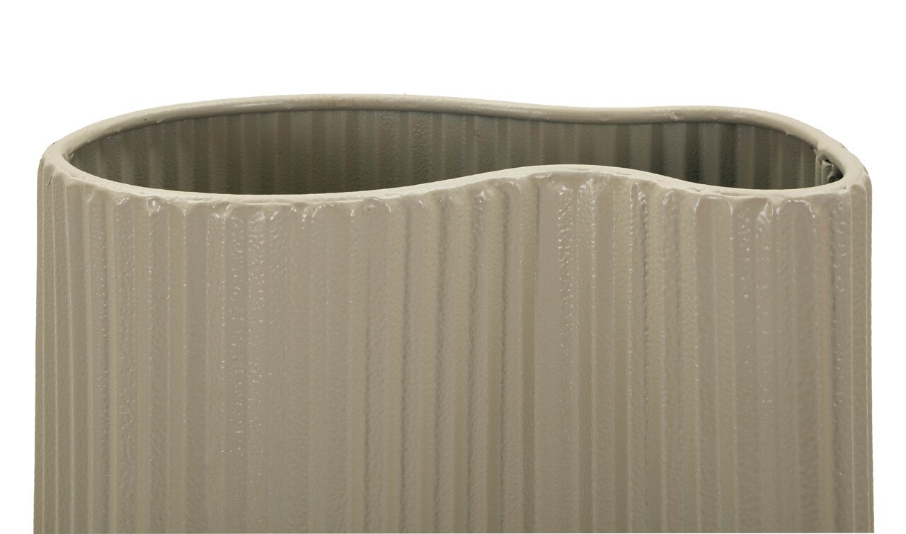 Vaza decorativa, Mauro Ferretti, Frankfurt, 21x12x36 cm, fier, alb - view 3