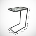 Masa pentru laptop, Comforty, Callen, 46 x 62 x 26 cm, pal melaminat/metal, nuc/negru