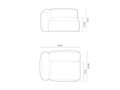Modul stanga pentru canapea, 1 loc, Martina-169, Micadoni Home, 121x106x75 cm, tesatura structurata catifelata, bej inchis