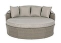 Pat de zi cu parasolar si perne Siesta Daybed, Bizzotto, 168x168x145 cm, aluminiu/fibre sintetice impletite, bej