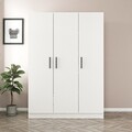 Dulap pentru haine, Minerva, Kale White, 135x210x52 cm, PAL, Alb
