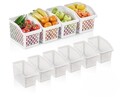 Set organizator frigider (10 piese), L'essentiel Maison, 734LRN1101, Alb