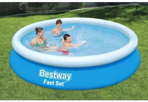Piscina gonflabila bestway fast set 57274 cu pompa de filtrare, 366x76 cm, pvc