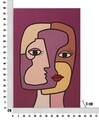Tablou, Mauro Ferretti, Face - A, 60 x 3 x 90 cm, lemn de pin/panza, multicolor