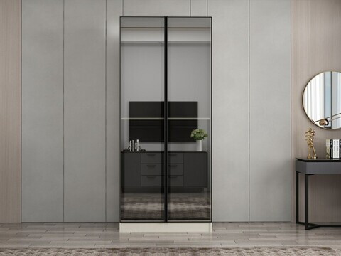 Dulap pentru haine, Hanah Home, Nisa, 90x210x52 cm, Gresie