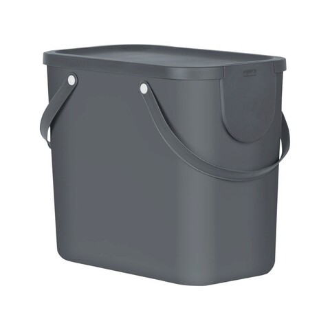 Cos de gunoi pentru colectare selectiva Albula, Rotho, 25 L, plastic, antracit