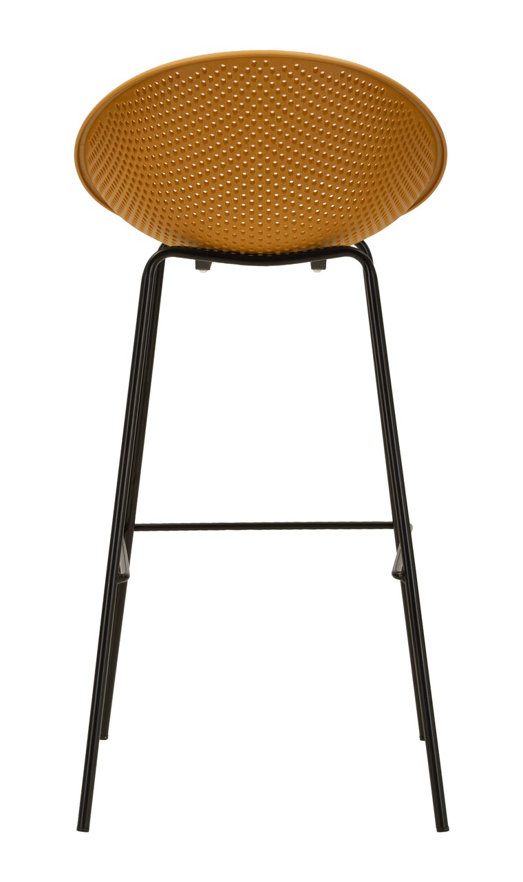 Set 2 scaune de bar, Mauro Ferretti, Ibiza, 50x50x98 cm, utilizare interior / exterior,  plastic/metal, mustar/negru - view 9