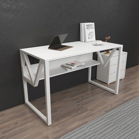 Birou, Zena Home, Lona, 120×72.8×60 cm, PAL, Alb mezoni.ro