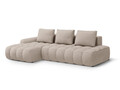 Coltar extensibil stanga 3 locuri, Linz, Cosmopolitan Design, 275x142x84 cm, cotiera dreapta, tesatura structurata, bej sand
