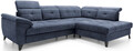 Coltar extensibil dreapta 5 locuri ELTAP, RT-40AU, Inferne, 297x210x107 cm, lemn/poliester, albastru