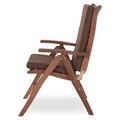 Scaun pliabil cu spatar inalt Malacca, 61.5x75x104.5 cm, mahon