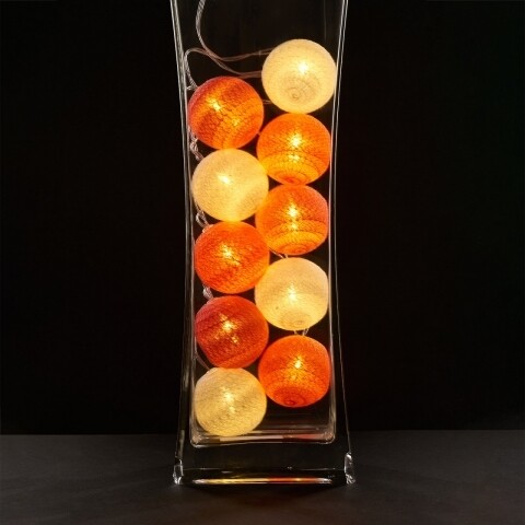 Ghirlanda luminoasa cu 10 LED-uri Orange, Heinner Home, 180 cm, plastic, roz/portocaliu Heinner Home imagine noua 2022