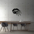 Decoratiune de perete, Lips 5, Metal, Dimensiune: 65 x 53 cm, Negru