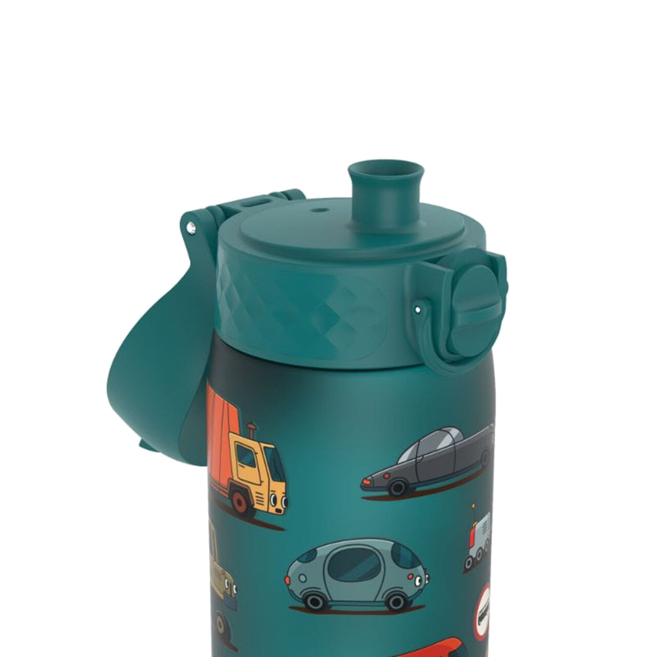 Sticla apa pentru copii Slim, recyclon, 500ml, Automobile - Ion8 - imagine 2
