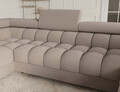 Coltar extensibil stanga 3 locuri ELTAP, LT-18SO, Fectory, 346x205x93 cm, lemn/poliester, bej inchis