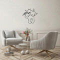 Decoratiune de perete, Love 7, Metal, Dimensiune: 72 x 71 cm, Negru