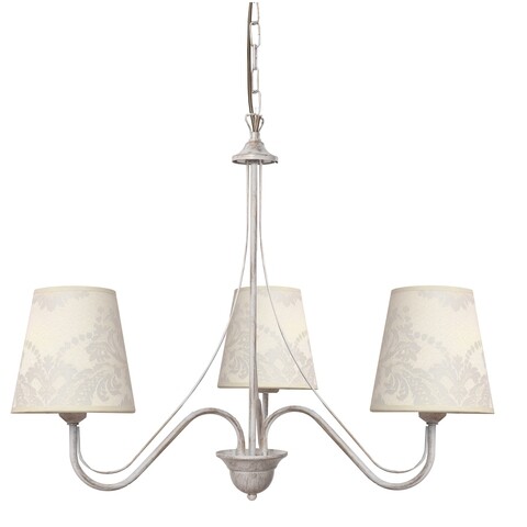 Lustra Malbo II, Helam, 50 x 50 cm, 3 x E27, 60W, alb/auriu/ecru